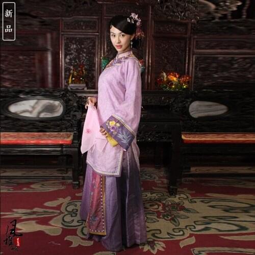 Traditional Vintage Republican Period Rich Lady XiuHeFu Costume Hanfu for TV Play Suo Qing Qiu Performance Costume for Women