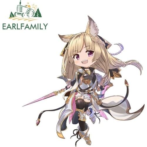 EARLFAMILY 13cm x 9.9cm for Anime Girl Car Sticker Motorcycle Car Bumper Stickers Fashion Fine Decal Vinyl Waterproof Decor