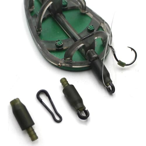 10Pcs Carp Fishing Line Aligner Hair Rigs Inline Quick Change Connector For Pellet Feeder Method Carp Fishing Accessories