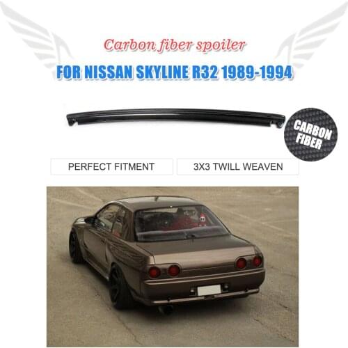Carbon Fiber Rear Spoiler Trunk Boot Lip Wing for Nissan Skyline R32 GTR 1989 - 1994