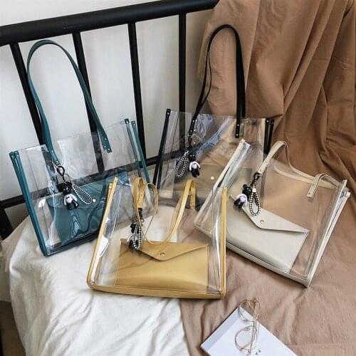 Women Summer Transparent Large Bag Fashion All-match Large Capacity Shoulder Bag