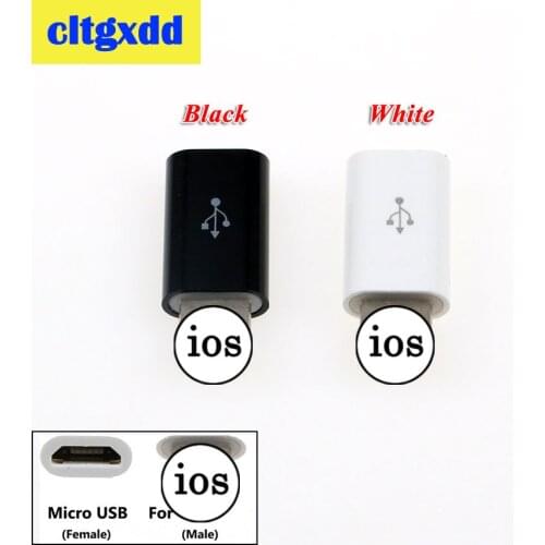 Cltgxdd 2pcs Micro Usb Female To IOS Male Converter Adapter for iPhone Huawei Macbook Xiaomi Otg Data Charging Charger Cable