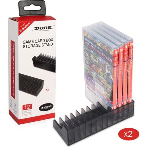 2pcs Storage Shelves Game Card Box Storage Stand CD Disk Holder For Nintendo Nintend Switch NS For 24pcs CD Disks or Card Holder
