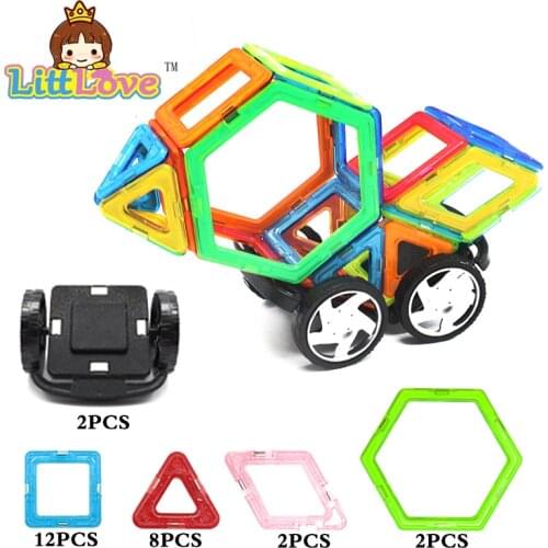 26Pcs 3D DIY Magnetic Blocks Building Model Block Children Toys Educational Construction Enlighten Bricks Toy For Children