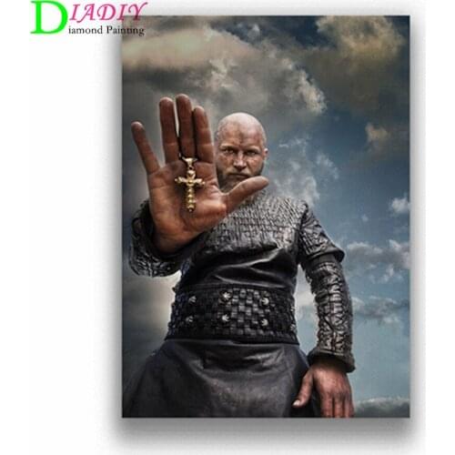 Diamond cross stitch classic TV show showcasing Viking rhinestone DIY Mosaic diamond embroidery selling home decor