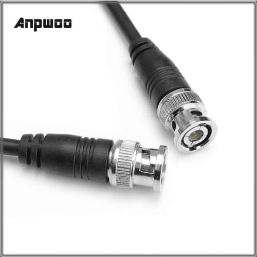 Anpwoo 0.5M RG59 Coaxial Extend BNC Cable BNC Male to BNC Male For CCTV Camera 1.6FT BNC Male to Male Leads RG59 jumper video