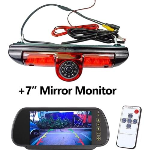 Car Brake Light Rear View Camera For Citroen Jumpy/Peugeot Expert/ Toyota Proace 2007 - 2016 With 7" Mirror monitor