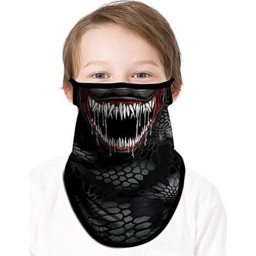 Children Bandana Scarf Protective Face Mask With Ear Loops Neck Gaiter Tube Buff Headwear Shield Motorcycle Balaclava For Kids