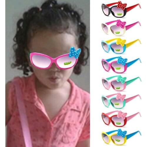 Cartoon Big Bow Childrens Sunglasses, Cute Decorative Male And Female Baby Color Glasses Gafas De Sol Para Niños
