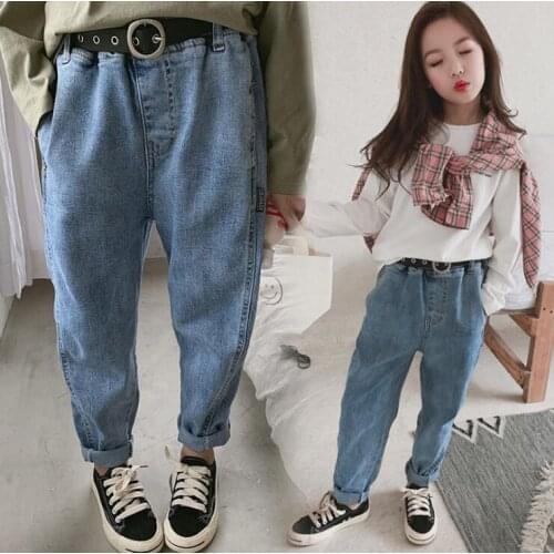 2020 new wholesale girls denim pants fashion spring girls jean pants 4-9t C423