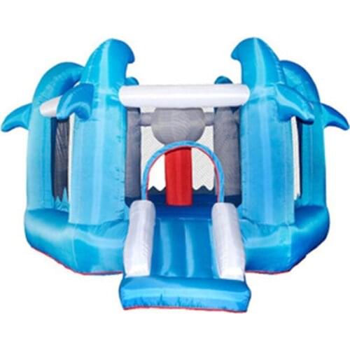 Giant Outdoor Kids Inflatable Toys Blue Bounce House Bouncy Castle with Slide Grassland Theme Park Trampoline Jumping Castles