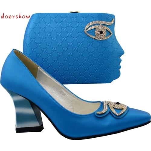 Doershow NEW Italian Woman Matching Shoe And Bag Set,Free Shipping Italian Wedding Shoes And Matching Bags Sets . HJT1-29