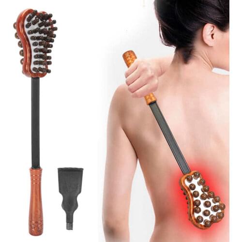 Handheld Massage Hammer Back Head Knock Massage Stick Manual Knock Scratcher Vertebra Relaxation Roller Massager Healthcare Tool