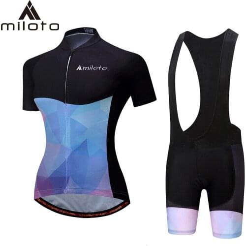 Miloto Pro Women Cycling Set Summer MTB Road Bike Clothing Breathable Gril Racing Bicycle Clothes Ropa Ciclismo Cycling Wear