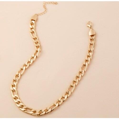 MINAR Minimalist Hollow Metal Choker Necklaces for Women Ladies Party Golden Necklace Street Style Accessories Fashion