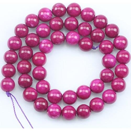 Natural Stone Russia Dark Purple Jades Bead Smooth Round Loose Spacer Beads For Jewelry Making Diy Bracelet Necklace 6/8/10mm