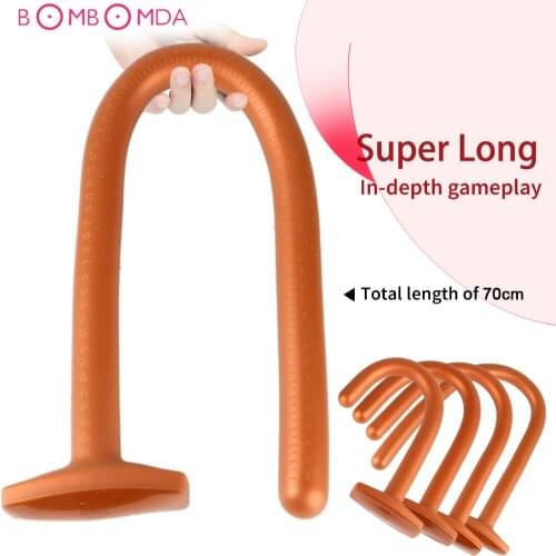 Super Long Anal Plug Sex Toys Silicone Butt Plug Anal Silicone Dildo Plug 4 Different Size Masturbator Dilator Adult Sex Toys