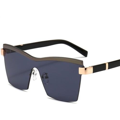 Women Rimless Square Retro Sunglasses Luxury Brand Glasses Women/Men Oversized Sunglasses Oculos De Sol Feminino
