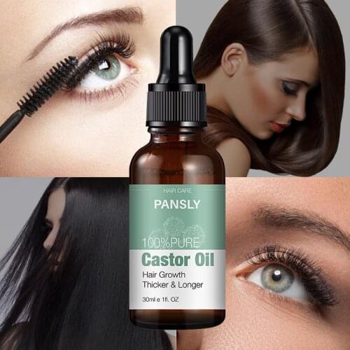 30ml Organic 100% Castor Oil For Eyelashes Eyebrows And Beard Hair Growth Serum Gentle Nourishing Lotion Hair Care TSLM1
