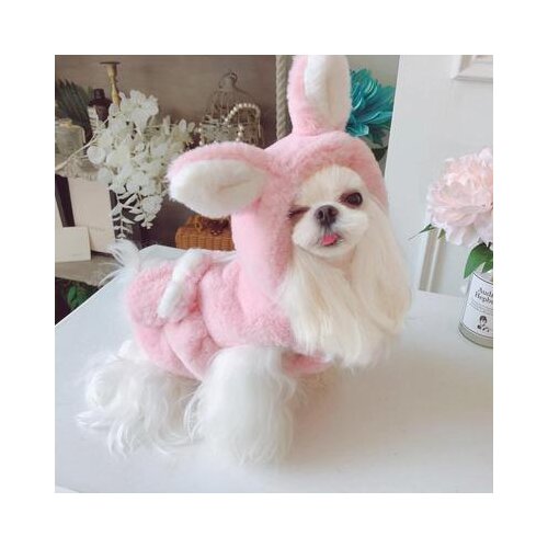 Meng Meng Thick Rabbit Coat Pet Dog Clothes Autumn and Winter Teddy Poodle Small Sleeveless Winter Dog Clothes Pet Clothes