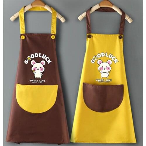 Sleeveless Waist Aprons For Woman Apron Waterproof Kitchen Accessories Cooking Accessories Household Cartoon Cute Aprons