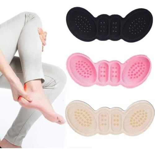 Anti-slip Heel Sticker Women Insoles For Shoes High Heels Anti Slip Protector Sticker Pain Relief Foot Butterfly Style