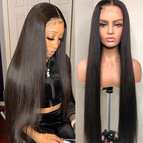 Super Idol Straight Hair 4x1 Lace Part Wigs Brazilian 100% Human Hair Wigs For Women Remy Hair Pre Plucked with Baby Hair