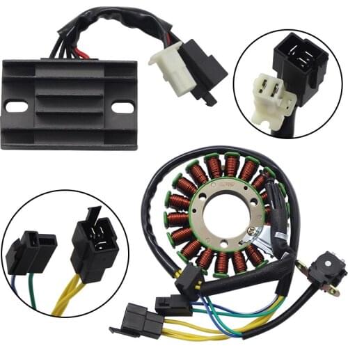 Motorcycle Voltage Regulator Rectifier+Ignition Magneto Stator Coil For Suzuki TU125 1999 GS125 1982 1983-1994 GN125 1982-2001
