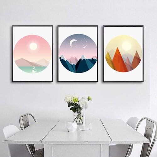 Nordic Poster Beauty Natural Scenery Illustration Canvas Painting for Living Room Modern Home Decoration Wall Art Posters