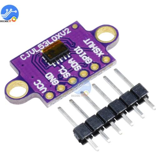 Upgraded VL53L0X Time-of-Flight (ToF) Laser Ranging Sensor Breakout 940nm GY-VL53L0XV2 Laser Distance Module I2C IIC