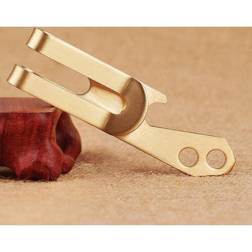 High QualitId Bronze Wallet Opener Keychain Three In One Solid card wallet cash clip credit card holder