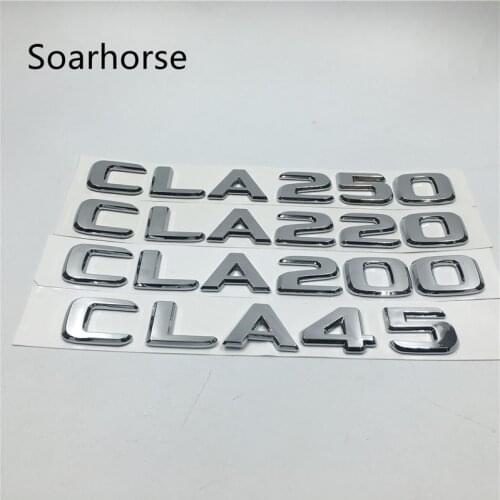 Soarhorse for Mercedes W117 CLA Class CLA45 CLA200 CLA220 CLA250 Rear Emblems Trunk Logo Badge Lettering