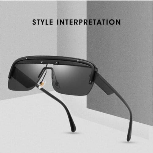 Zowensyh HOT selling big frame irregular metal sun glasses personality flash one-piece sunglasses for men women glasses