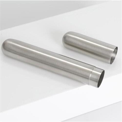 1 PC Stainless Steel Travel Cigars Box Cigarettes Case Single Cigar Tube High Quality Portable Cigar Accessories And Gift