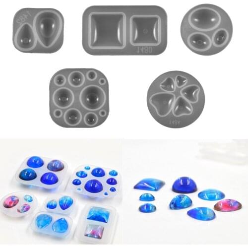 1Pcs Heart Oval Waterdrop Shape Silicone Molds UV Epoxy Resin Mold Round Square Moulds for DIY Handicraft Jewelry Making Tools