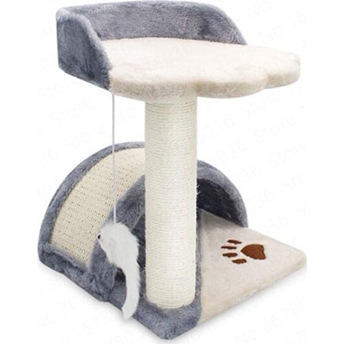 17% Cat Climbing Frame Grabbing Cat Tree Nest One Cat Grab Column Climbing Frame Small Cat Jumping Platform with Nest Cat House