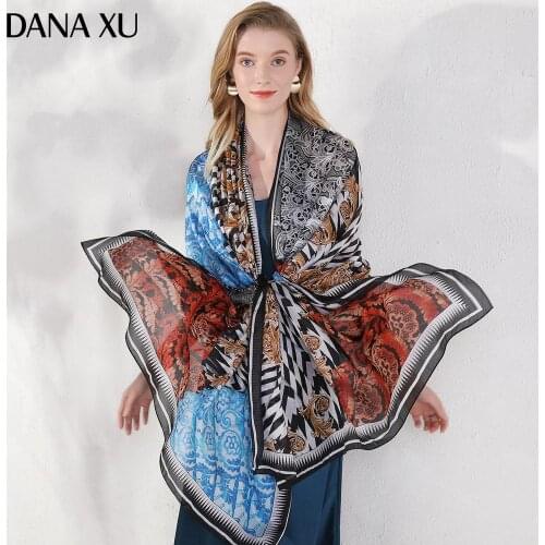 2020 Silk Long Scarf Luxury Brand Women New Design Beach Blanket Shawl Wear Swimwear Bandana Hijab Face Shield Foulard