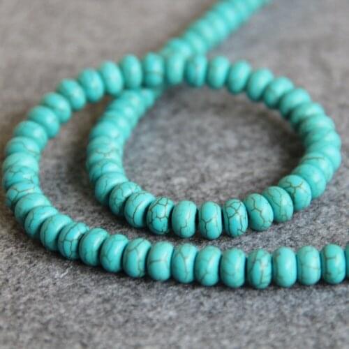 5*8mm Natural Blue Turkey Stone Beads Stripe Stone Accessory Parts Hand Made Loose Beads 15inch Fashion Jewelry Making Design