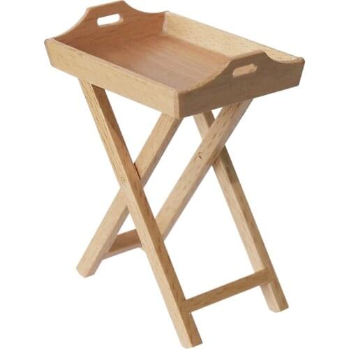 1:12 Dollhouse Accessories Mini Tea Table Miniature Simulation Furniture Desk Model Kids Pretend Play Toy