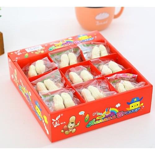 20 Pcs Peanut Eraser Food Simulation Rubber Korean Creative Stationery Realistic Peanut