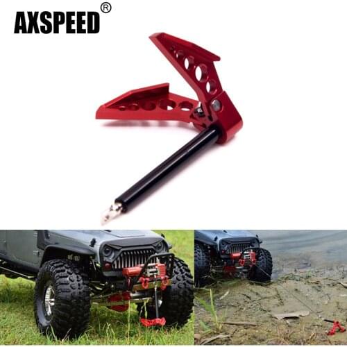 AXSPEED Foldable Winch Anchor Earth Anchor Decor Tool for Axial SCX10 RC4WD D90 1/10 RC Crawler Car Upgrade Parts Accessories