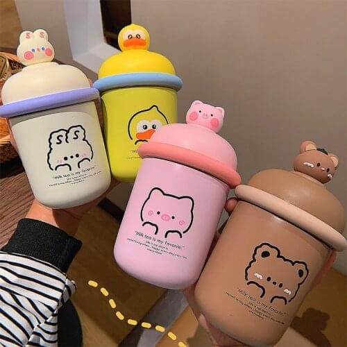 Thermos Cup 350ml Easy To Carry Lovely Cartoon Thermos Cup With Cover 316 Stainless Steel Children Thermos Kettle