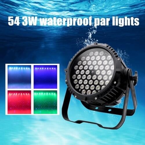 Disco LED Par 54X3W RGBW outdoor lighting projector IP65 DMX control stage effect lighting DJ party Christmas party
