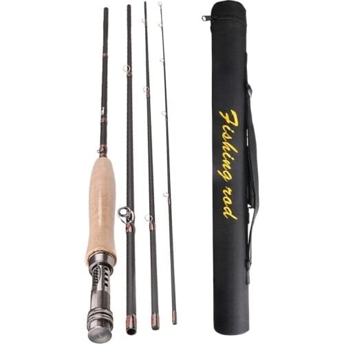 Fly Fishing Rod 2.4m 2.7m Ultra Light Medium Fast Fishing Rod Cork Handle Stainless Steel Guide Rings 4 SEC Fishing Rod Carbon