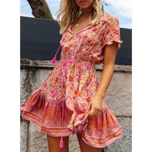 Розовые летние платья Ibizacolor China At AliExpress