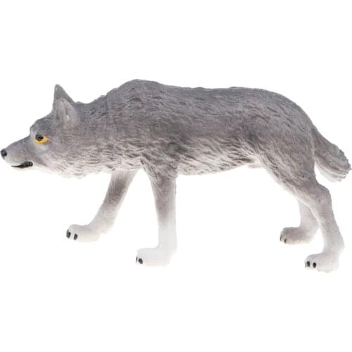 Plastic Lifelike Predator Animal Model Toy, Walking Wolf Action Figure for Kids and Toddlers, Educational Toy, Birthday Presents