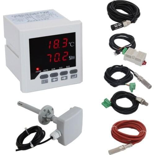 0.0~99.9%RH, -40~120 Celsius Intelligent digital temperature and humidity controller with sensor thermostat and Hygrometer