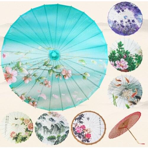 Chinese National Vintage Handmade Oil Paper Umbrella Parasol Dance Wedding Prop