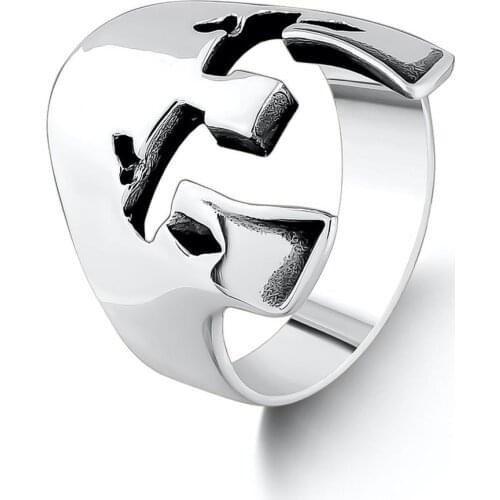 Sterling Silver Ring with Helmet Figure For Man, Vintage Antique Accessory, Handmade Men Jewelery, Solid 925 Sterling SilverRing