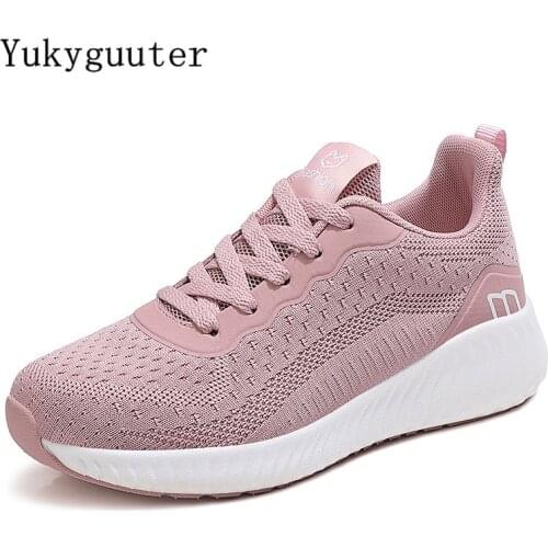 Sport Running Shoes Woman Outdoor Breathable Thick Sole Couple Lightweight Athletic Mesh Sneakers Female High Quality